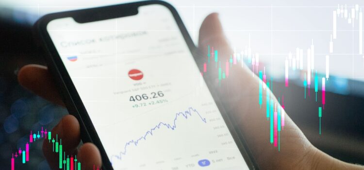 Rostoucí graf hodnoty ETF fondu na index S&P 500